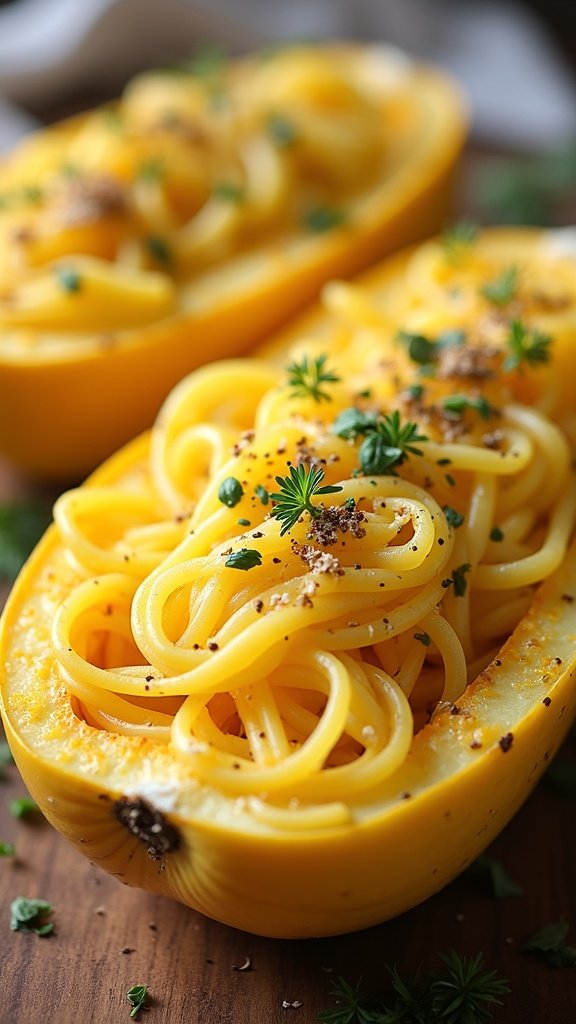 Spaghetti Squash with Garlic and Herbs
