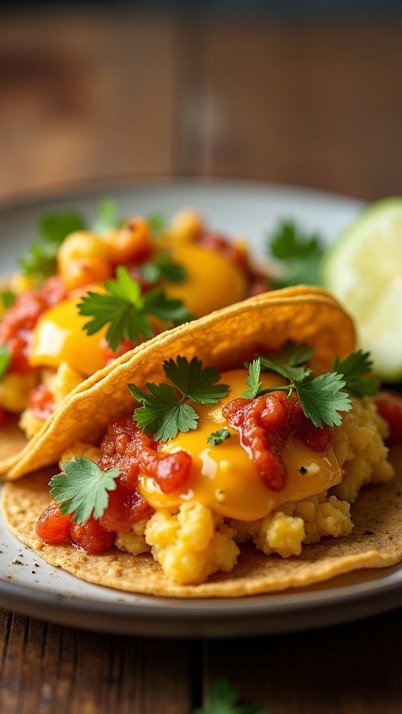 Spicy Egg Tacos for Breakfast