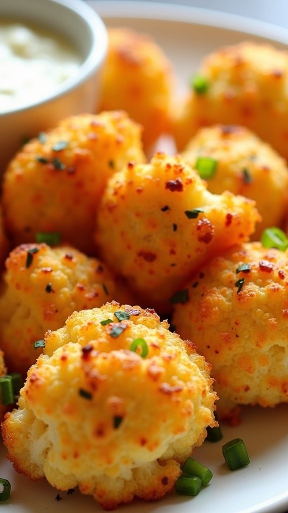 Spicy Garlic Cauliflower Bites