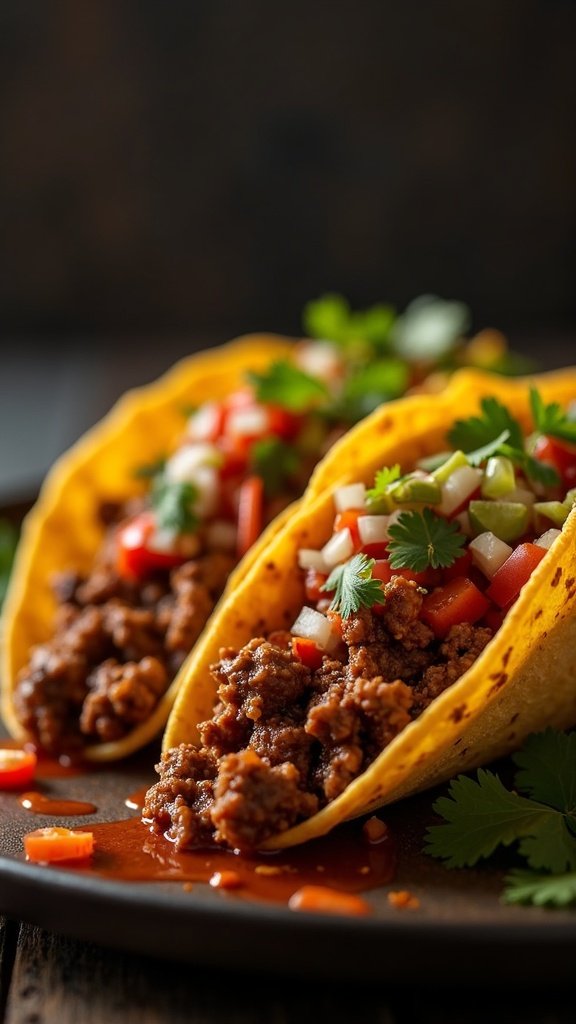 Spicy Ground Beef Tacos Night