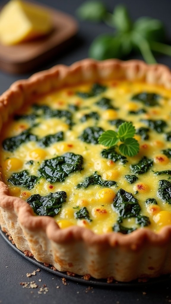 Spinach Feta Quiche Fiesta
