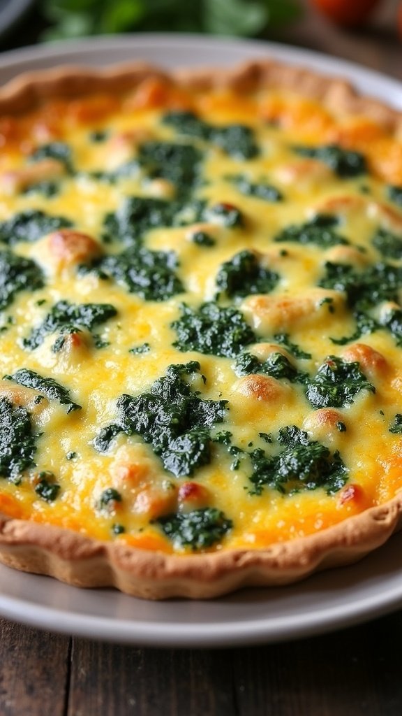 Spinach Feta Quiche for Brunch