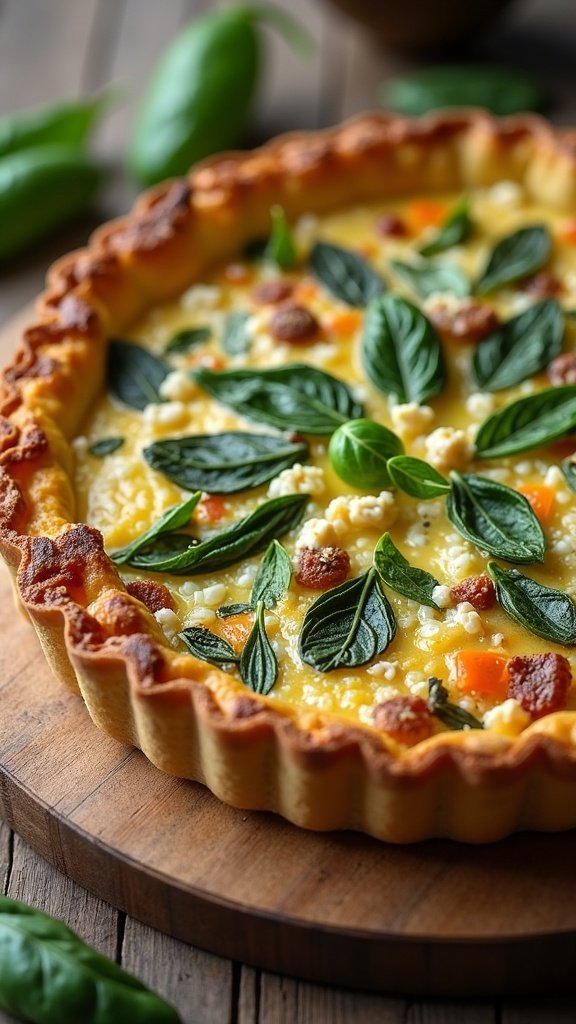 Spinach and Feta Quiche Fiesta