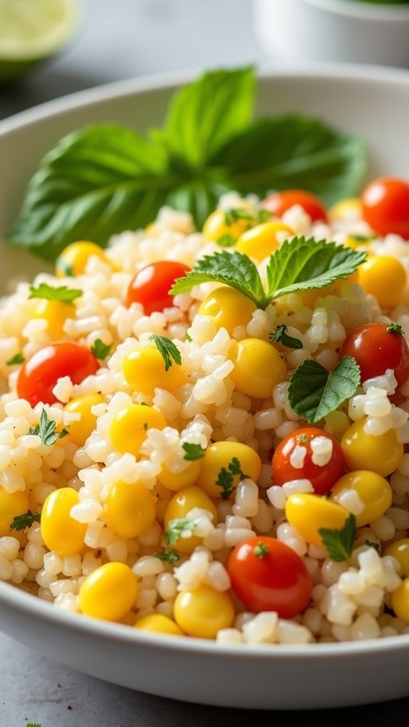 Sweet Corn and Rice Summer Salad