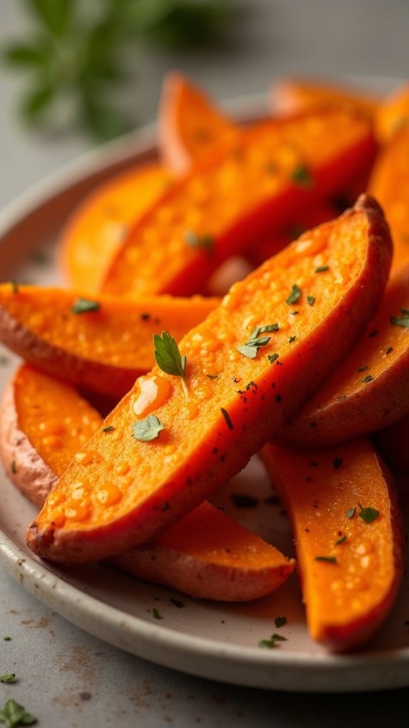 Sweet Potato Wedges with Honey Glaze