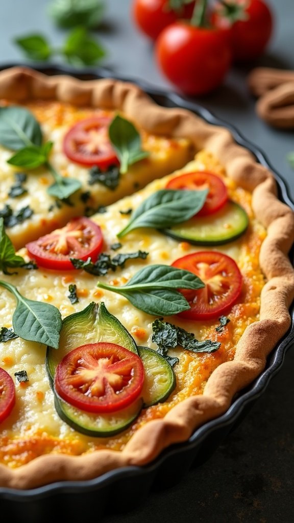 Vegan Tofu Quiche with Veggies