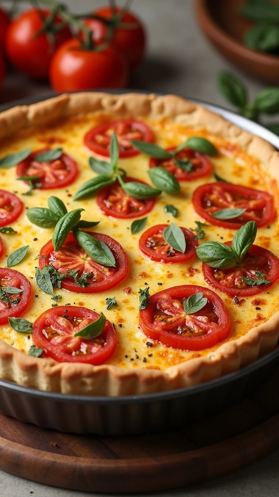 Vegan Tofu and Tomato Quiche