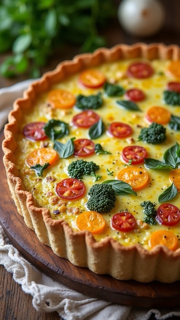 Vegan Tofu and Veggie Quiche