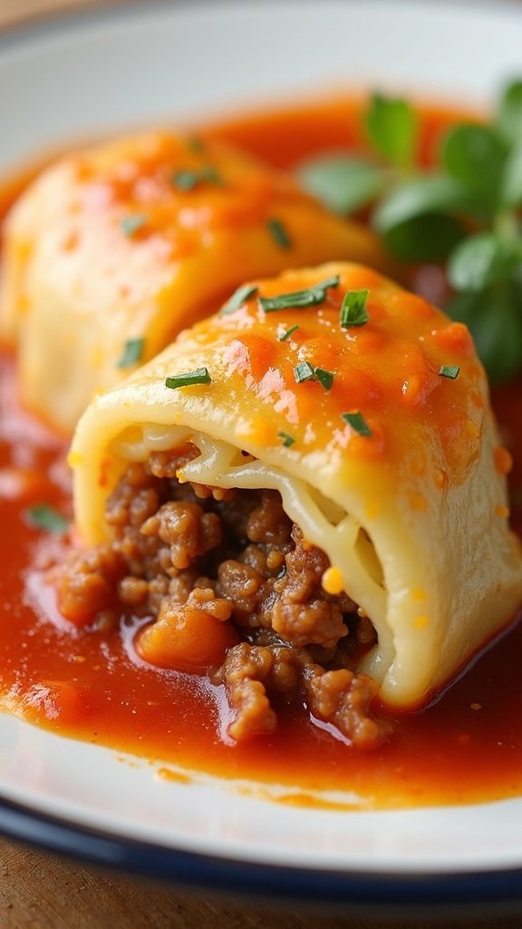 Zesty Ground Beef Cabbage Rolls