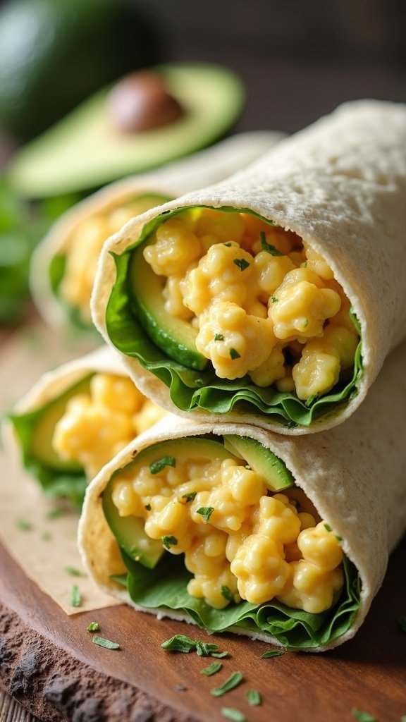 Avocado and Egg Salad Wraps