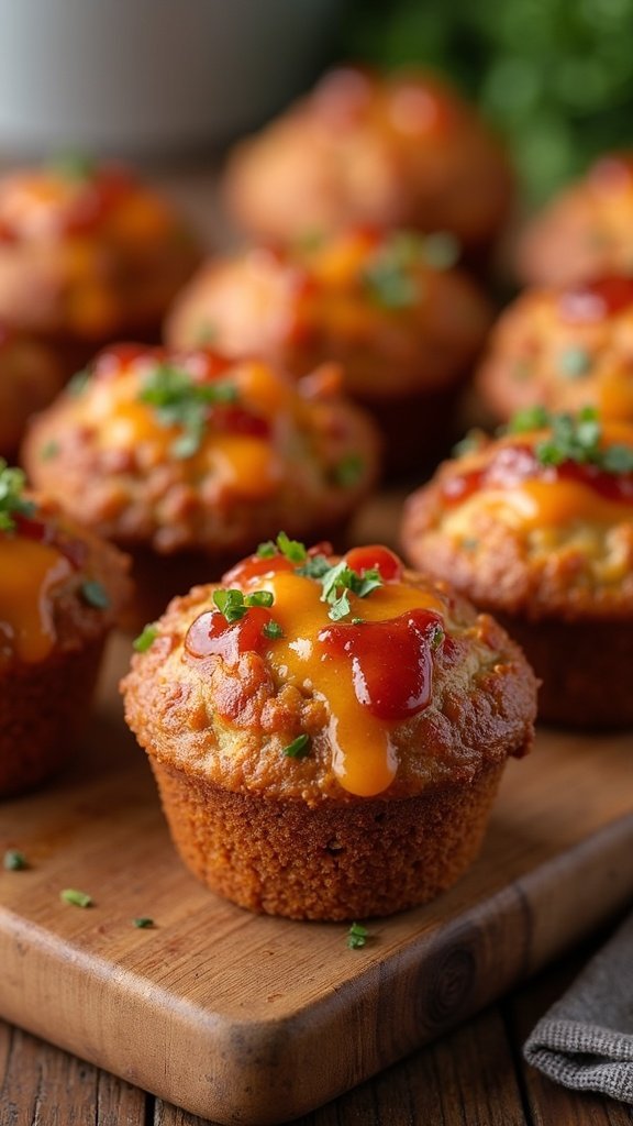 Quick BBQ Meatloaf Muffins