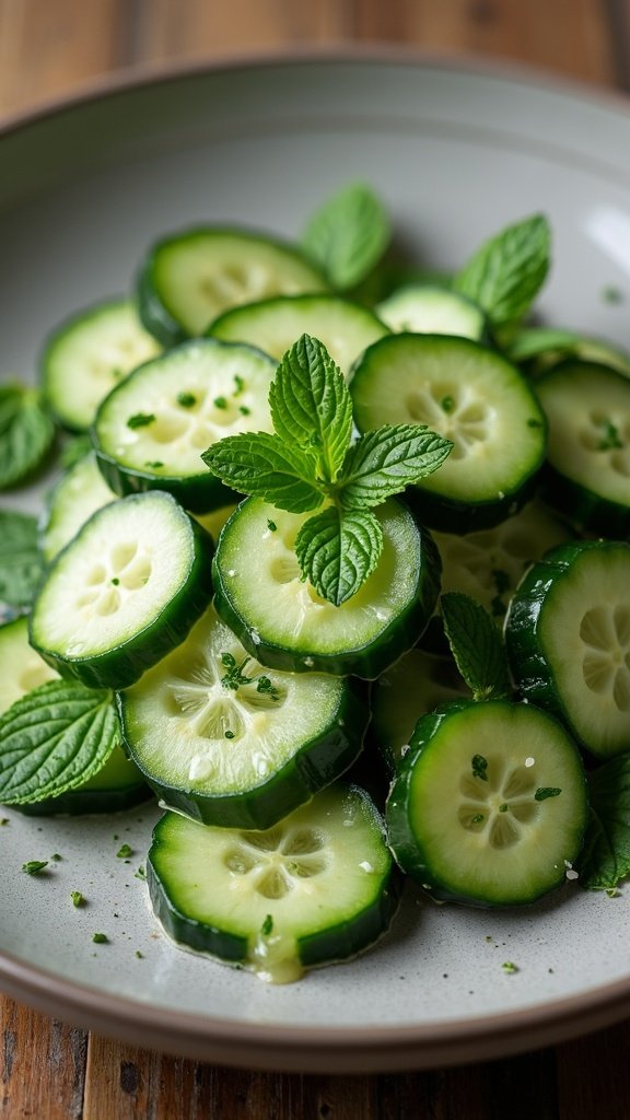 Crunchy Cucumber Mint Salad