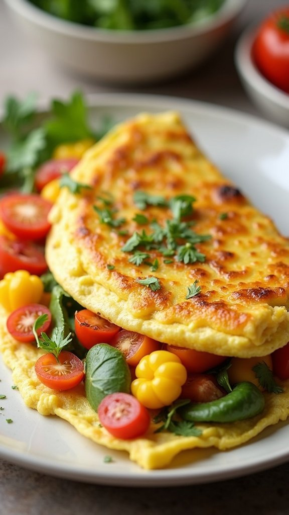Easy Veggie Omelette for Dinner