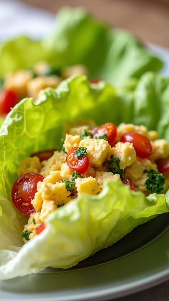 Egg Salad Lettuce Wraps for Lunch