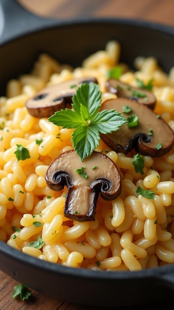 Garlic Butter Mushroom Rice Surprise