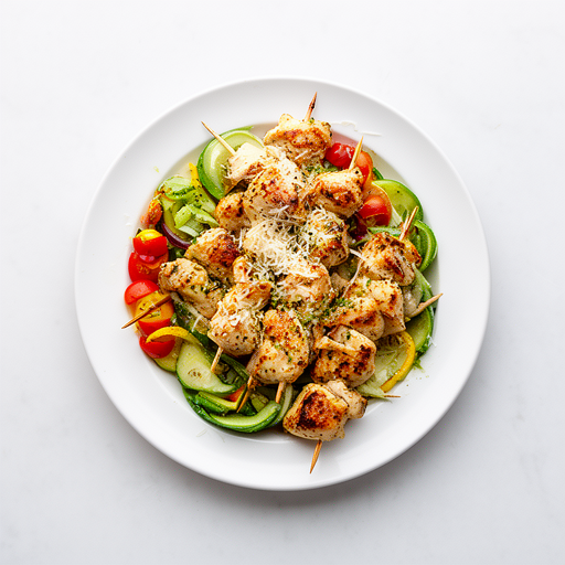 Yummy Garlic Parmesan Chicken Skewers