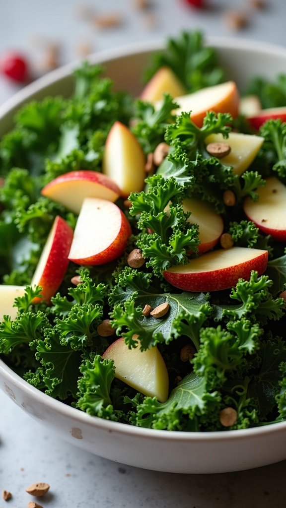 Healthy Kale and Apple Salad Mix