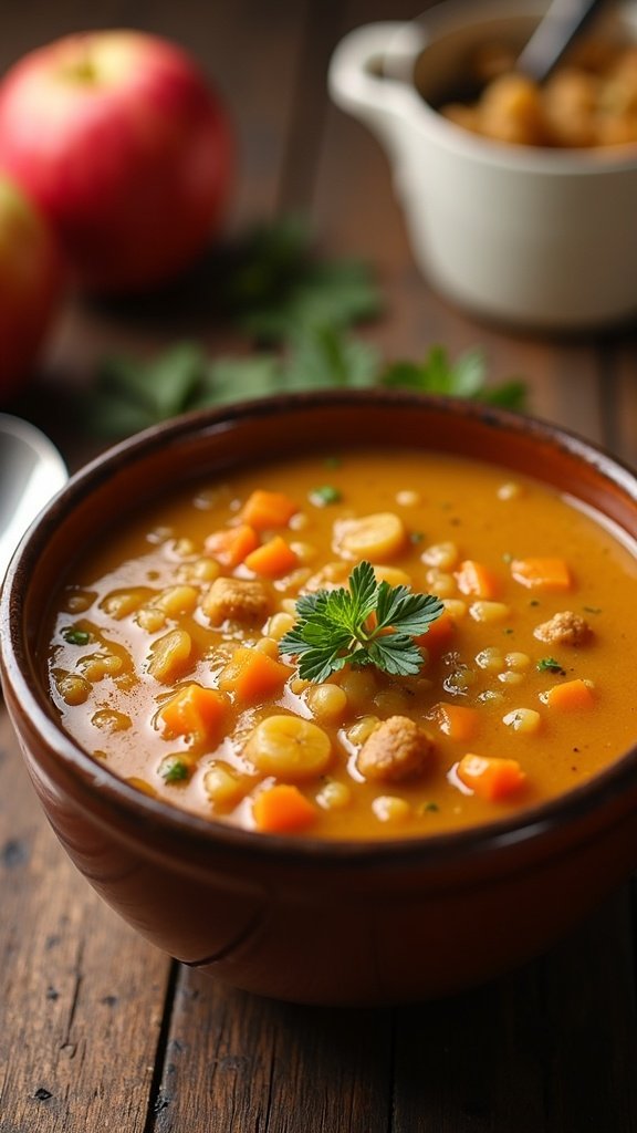 Hearty Apple Lentil Soup