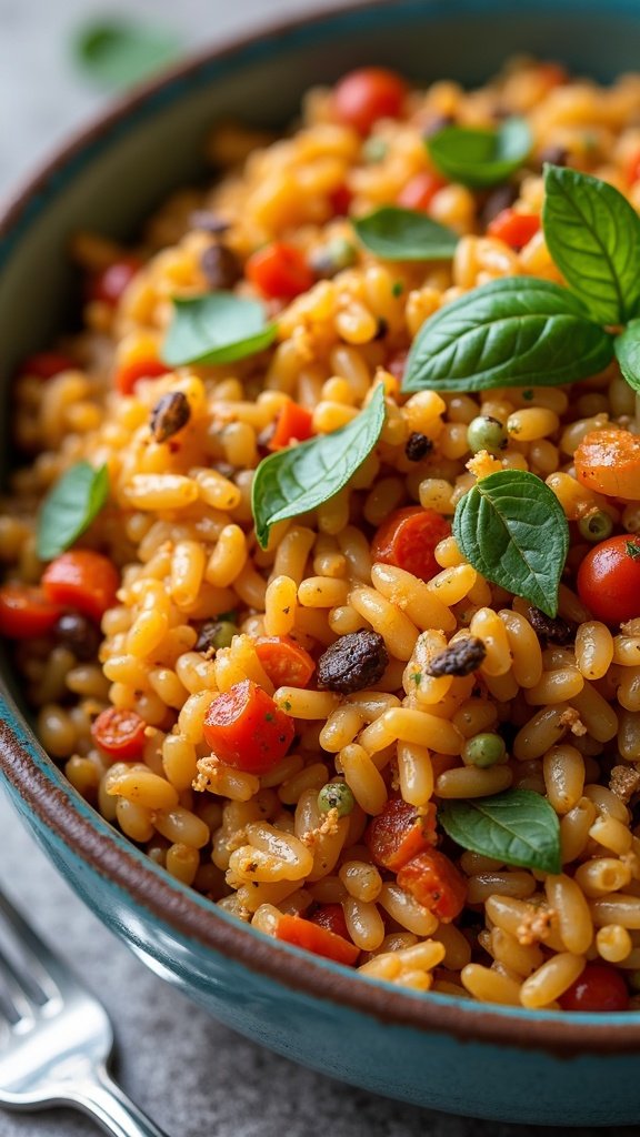 Mediterranean Lentil Rice Pilaf