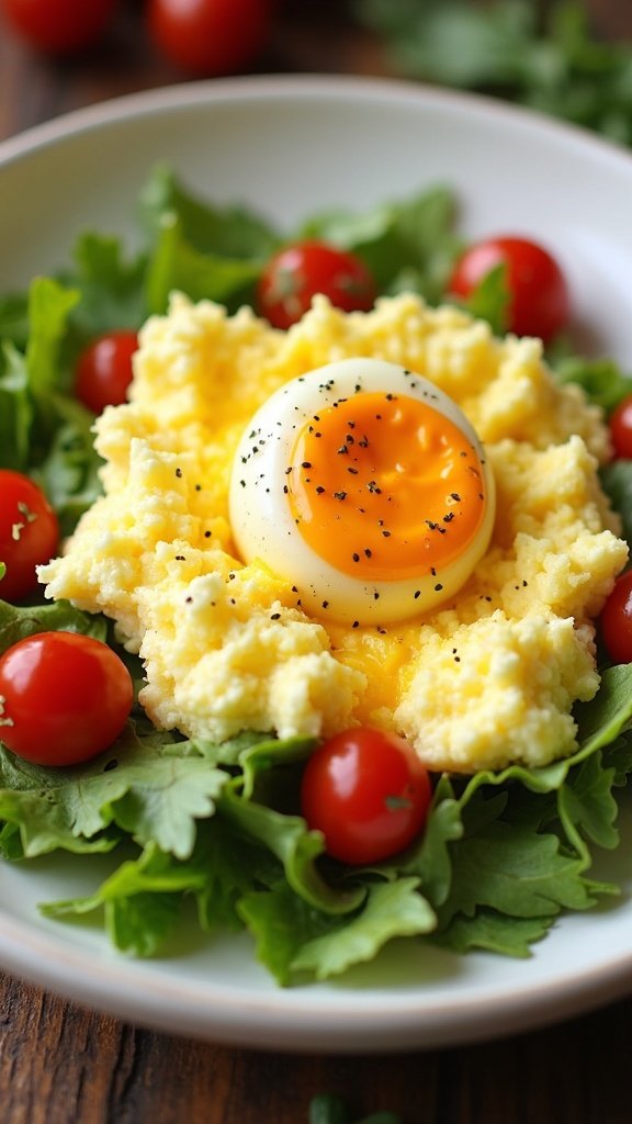 Quick Poached Egg Salad