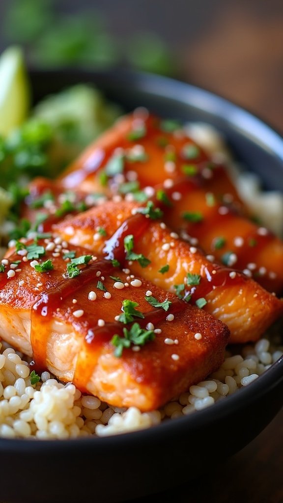 Quick Teriyaki Salmon Rice Bowl