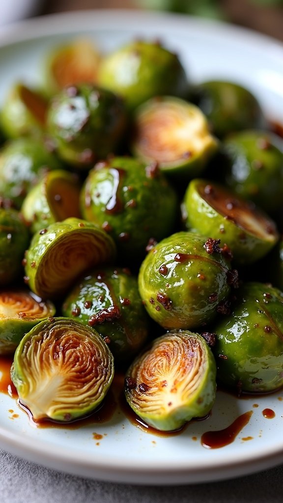 Roasted Brussels Sprouts with Balsamic Glaze
