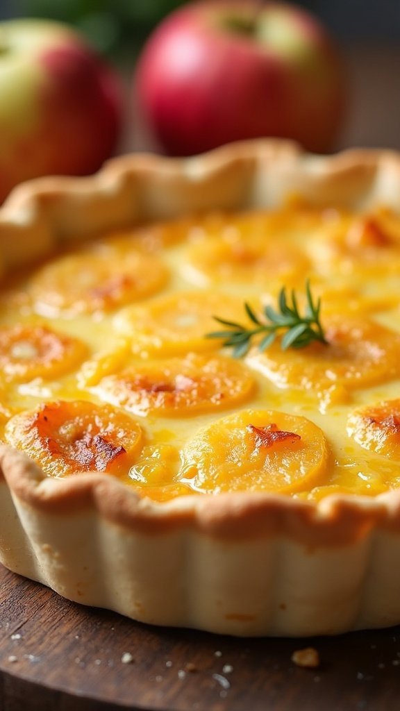 Savory Apple and Cheddar Quiche