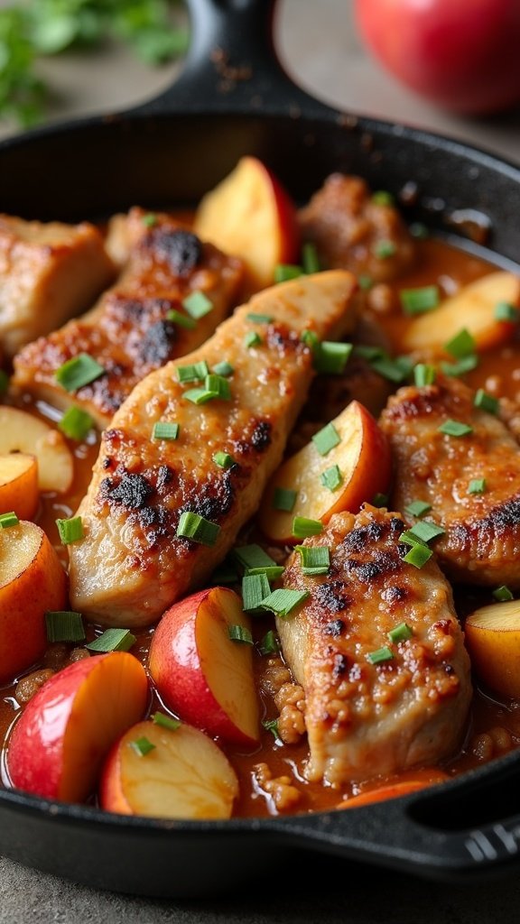 Savory Pork and Apple Skillet Dinner
