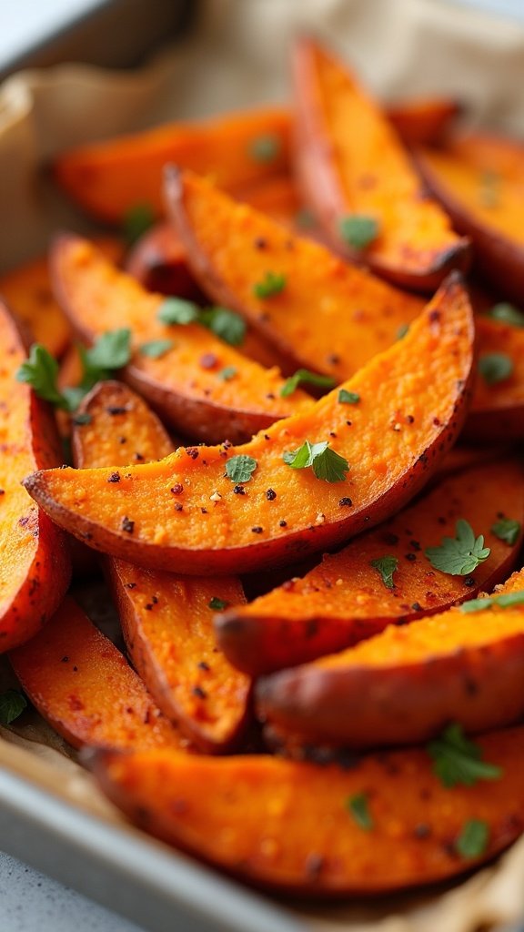 Spicy Sweet Potato Wedges for Game Day