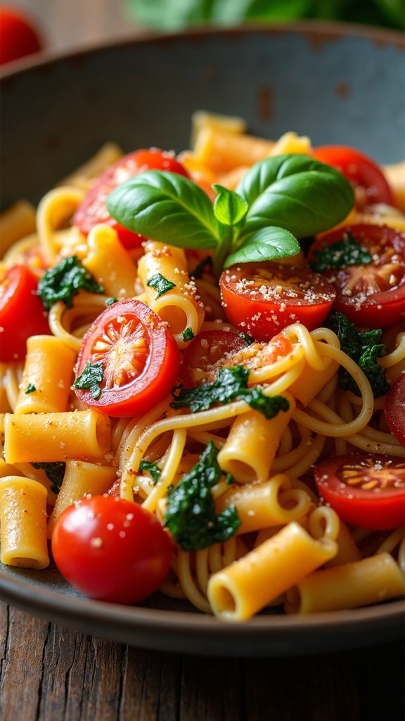 Fresh Tomato and Spinach Pasta