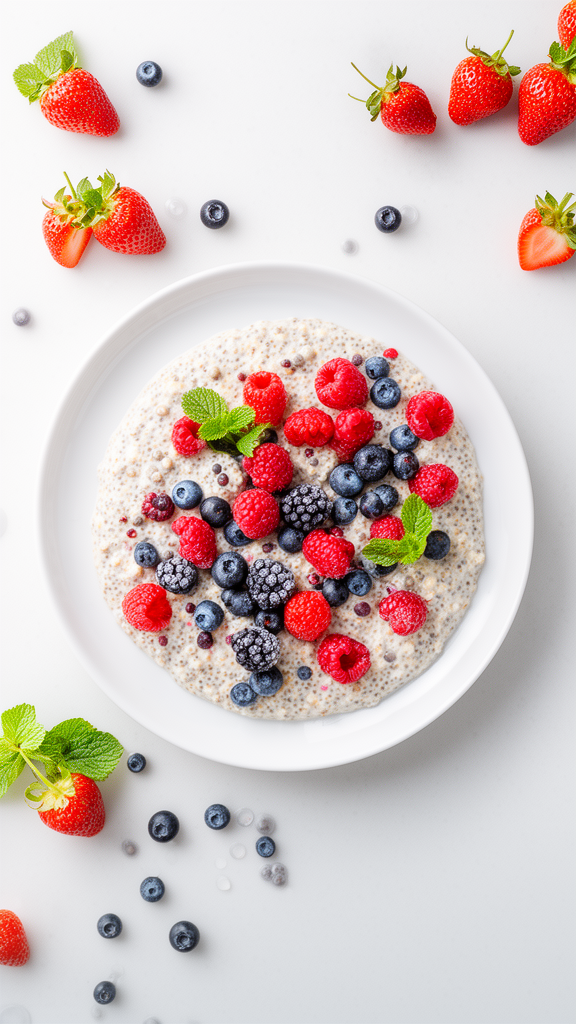 Creamy Vanilla Berry Chia Pudding