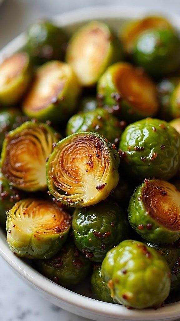 Warm Maple-Glazed Brussels Sprouts