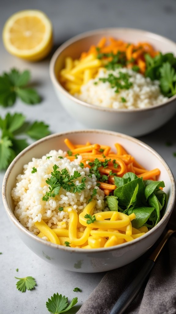 Zesty Lemon Herb Rice Bowls